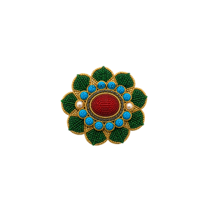 Broches de mode personnalisées faites à la main avec perles de rocaille, épingles à bijoux florales en cristal perlé pour la décoration de tenues et une touche d'élégance - Product Image 5