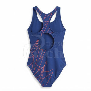 Traje de Baño de Una Pieza de Secado Rápido para Mujer, Traje de Baño Deportivo, Diseño Personalizado, Tela Elástica, para Piscina, Playa, Entrenamiento Deportivo - Product Image 2