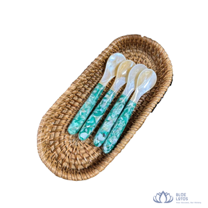 [HAUTE QUALITÉ] |   Cuillère à caviar en nacre faite à la main, manche long, pour repas de prestige, thé, dessert, export Vietnam - Product Image 1