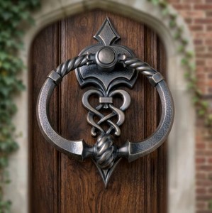Handcrafted Solid Brass Modern Door Knocker Finished Bedroom Hall Villa Main Entrance Hardware Wholesale Export - Product Image 2