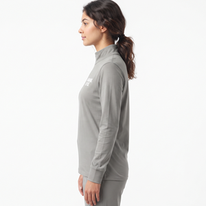 Wholesale High Quality <b>Women's</b> <b>Quarter</b> <b>Zip</b> Sweatshirt Custom Regular Fit Long Sleeve Breathable Solid Color Sweatshirt - Product Image 4