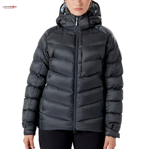 <b>Men</b> Black <b>Hooded</b> Down Puffer Jacket Windproof Winter <b>Coat</b> Oem Private Label - Product Image 3