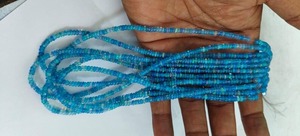 Perles Rondelles Lisses en Opale Éthiopienne Bleue de Qualité Supérieure, Perles d'Opale Welo, Perles Rondelles d'Opale Éthiopienne, Perles d'Opale Unies, Perles d'Opale Feu - Product Image 4