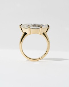 แหวนเพชรทรงมาร์คีส์เพาะเลี้ยงในห้องปฏิบัติการ ทองคำขาว 14K แหวนหมั้นเพชรเม็ดเดี่ยว 6 กรงเล็บ ขนาด 2 มม. แหวนแต่งงาน - Product Image 6