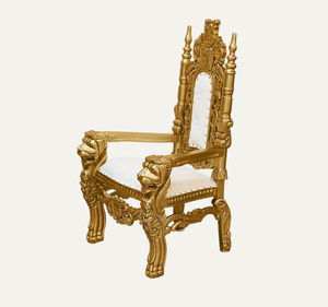 Sillón Clásico de Lujo Hecho a Mano en Oro, Madera de Caoba, Muebles Duraderos para Sala de Estar, para Apartamentos y Hoteles - Product Image 2