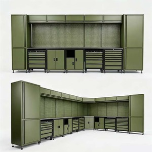 Conjunto de Gabinetes Modulares Metálicos para Herramientas, Almacenamiento con Panel Perforado, Armario Rodante para Garaje o Taller, 12 Cajones, con Candado, Industrial, OBM OEM, 3 Años de Garantía - Product Image 1