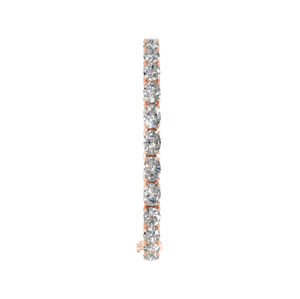 Luxury High Quality Oval Cut Lab Grown Diamond Tennis Bracelet 14K 18K White <b>Rose</b> Yellow <b>Gold</b> Tennis Chain for Wedding Parties - Product Image 2