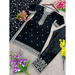 Top de soirée pour femmes de créateur-Ensemble Sharara et Dupatta Top élégant avec bas et pièce de couverture assortis - Product Image 4