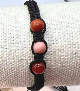 Pulsera de Macramé Hecha a Mano Ajustable Estilo Boho para Mujeres y Hombres, HARI OM CREATIONS, Certificación IGI, Hindúismo - Product Image 2