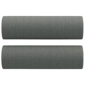 Grigio scuro tessuto decorativo per la casa cuscini 2 pezzi di dimensioni Ø5.9 "x19.7" - Product Image 2