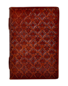 สมุดบันทึกหนังแท้ทำมือสไตล์วินเทจ ดีไซน์เย็บด้ายแบบเกลียวและแบบซาดเดิลสติทช์ พร้อมลายตกแต่ง - Product Image 5