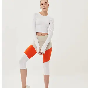 The combination of Polyamide and Spandex makes these Crop Tops a soft elastic lightweight breathable and quick drying product