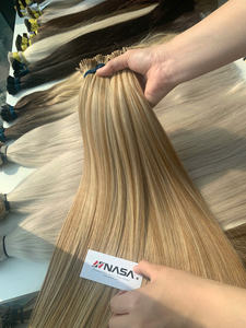 ราคาขายส่ง คุณภาพสูง ผมต่อแบบ I-Tip แท้ 100 กรัม ยาว 28 นิ้ว สีน้ำตาลธรรมชาติ แบบลอน พร้อมปลายผมแบบ Super Double Drawn - Product Image 3