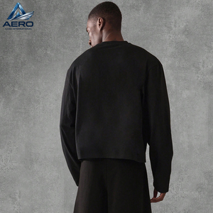 2026 Trendy Men's Full Sleeve <b>Shirts</b>, Best Price Wholesale <b>Long</b> Sleeve Solid Black Color Casual Fashion Outdoor Wear <b>T</b>-<b>Shirts</b> - Product Image 2