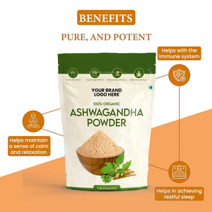 Poudre d'Ashwagandha Bio Herbal Adaptogenic Superfood for Energy Calm & Focus - Product Image 2