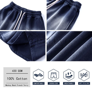 กางเกงขายส่งสั่งทำพิเศษ ระบายอากาศได้ดี เป็นมิตรกับสิ่งแวดล้อม ผ้าถักยืดหยุ่น เอวกลาง ผ้าฝ้าย 100% ย้อมสีพื้น มีกระเป๋า ความยาวระดับเข่า สำหรับผู้ชาย สไตล์สมาร์ท - Product Image 6