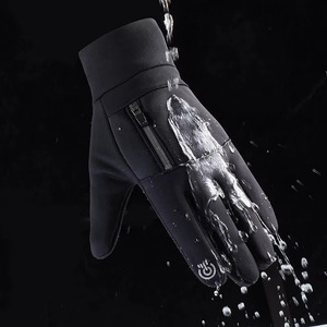 Gants d'hiver unisexes pour le cyclisme, imperméables au vent et à l'eau, antidérapants, en polyester et nylon, compatibles avec les écrans tactiles, chauds, pour la course à pied et la course en plein air - Product Image 4