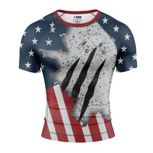 เสื้อรัดกล้ามเนื้อ MMA BJJ แขนสั้นผู้ชาย ผ้าซาตินยืดได้ 4 ทิศทาง ระบายอากาศได้ดี UPF50+ ป้องกันแบคทีเรีย เป็นมิตรกับสิ่งแวดล้อม รับผลิตแบบ OEM - Product Image 5