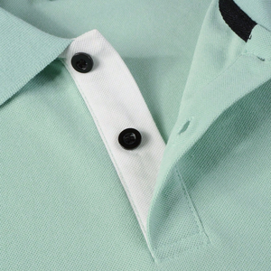 Camisa de Punto para Hombre, Manga Corta, Casual, para Golf y Tenis, con Bolsillo en el Pecho, Cuello en Contraste, Transpirable, Servicio OEM - Product Image 5