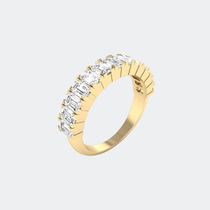925 Sterling <b>Silver</b> EmeraldCut Lab Grown Diamond <b>Ring</b> Women Luxury 1.30CTW Certified EF Color VS VVS Purity Wedding Band Jewelry - Product Image 6