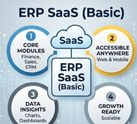 Desarrollo de Plataforma ERP SaaS Básica, Solución de Software de Planificación de Recursos Empresariales Basada en la Nube