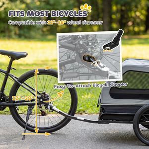 Rampa Universale Ribaltabile per Rimorchio Bici per Cani di Piccola e Media Taglia, Grigia, con Borsa da Viaggio per Animali Domestici - Product Image 6