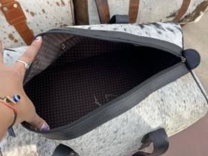 Bolsa de Viaje de Cuero Genuino Hecha a Mano de Lujo con Cierre de Cremallera y Gran Capacidad, Modelo LHODB-0025 - Product Image 5