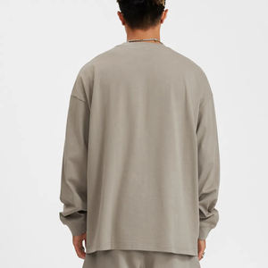 Camiseta de Manga Larga Unisex, Estilo Retro Americano, 100% Algodón de Alta Calidad, 240G, con Logotipo Personalizado, Corte Holgado, para Primavera/Otoño - Product Image 4