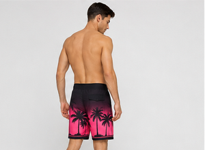 <b>Mens</b> Board Shorts Quick Dry Printed Swim <b>Trunks</b> Drawstring Waist Pockets Colorful Abstract Print Polyester Fabric Beach Surf OEM - Product Image 6