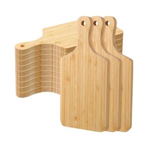 Tabla de cortar de bambú ecológica personalizada de doble cara con asa para cocina - Product Image 1