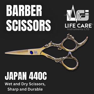 กรรไกรตัดผมและซอยผมสีทอง รุ่นมืออาชีพ ด้ามจับลายมังกร ชุดกรรไกรตัดผมสำหรับช่างทำผม ผลิตโดย Life Care Instruments - Product Image 4
