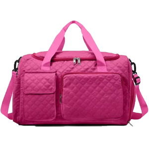 Pink Gym Duffel <b>Bag</b> with Adjustable Strap Large Capacity Zipper Closure High quality Casual Style for Women - Product Image 3