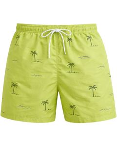 Shorts de Baño Personalizados para Hombre con Estampado de Palmeras, Secado Rápido, Shorts de Playa, Shorts de Verano, Cintura Elástica con Cordón, Proveedor OEM Personalizado - Product Image 1