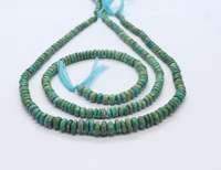 Perles rondes lisses en turquoise d'Arizona AAA, 5-6 mm, perles de pierre précieuse turquoise, 14 pouces, perles rondes turquoise simples pour bijoux
