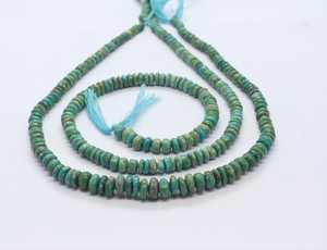 Perles rondes lisses en turquoise d'Arizona AAA, 5-6 mm, perles de pierre précieuse turquoise, 14 pouces, perles rondes turquoise simples pour bijoux - Product Image 6