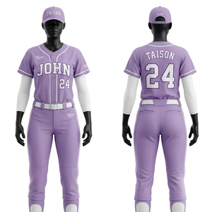 Uniforme de softball rouge, marine et blanc en polyester mesh 180 GSM respirant, logo personnalisé, sublimation, broderie - Product Image 1