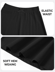 Falda Escolar Negra Tipo A para Niñas, Tejido Liso, Uniforme Escolar, Falda Larga de Color Sólido para Niñas - Product Image 4