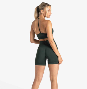 Custom Wholesale Seamless Contour v Seam High Waist <b>Booty</b> Lift Athletic Cotton Spandex Biker Shorts Women - Product Image 5