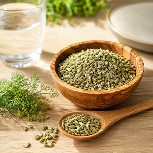 Graines de fenouil entières Saunf cultivées naturellement, grains verts croustillants, arôme rafraîchissant, saveur douce, épice triée - Product Image 1