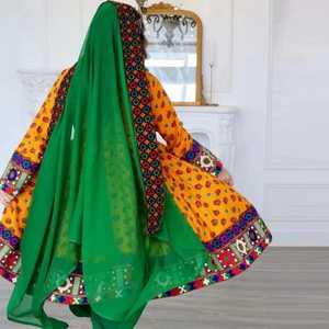Robes maxi vintage afghanes pour femmes, faites à la main, naturelles, de qualité supérieure, mode ethnique traditionnelle afghane pour mariage - Product Image 4