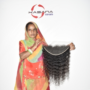 Extensiones de Cabello Humano Natural Remy de Grado Indio, 100% Pelo Virgen, 13*6 HD Frontal, Cutícula Alineada, Liso y Ondulado, Color Natural, Venta al por Mayor - Product Image 2