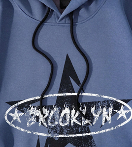 Ensemble de survêtement personnalisé pour homme, style streetwear, respirant, avec sweat à capuche et pantalon empilé, coupe oversize, pour l'hiver - Product Image 4