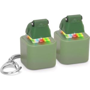 Portachiavi LED a Forma di Rana Strofarciante, Giocattolo Antistress Ricaricabile per Adulti, Portachiavi in Peluche con Clicker - Product Image 1