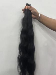 Extensiones de Cabello Humano Indio Ondulado y Liso, Naturales, Ligeras y Ecológicas en Paquete a Granel - Product Image 3