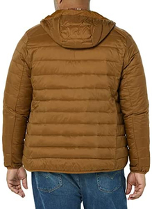 100% Nylon <b>Waterproof</b> Hooded Puffer <b>Jacket</b> with Patchwork Design - Product Image 4
