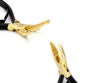 Pince à extensions capillaires en acier inoxydable avec manche noir, outils de pose pour soins et coiffure des cheveux, dernières nouveautés en stock - Product Image 6