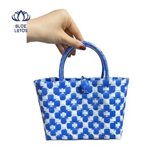 HOT SELLING <b>Waterproof</b> Handwoven Plastic <b>Tote</b> <b>Bag</b> Lightweight Durable Summer Shopper <b>Bag</b> For Daily Shopping - Product Image 1