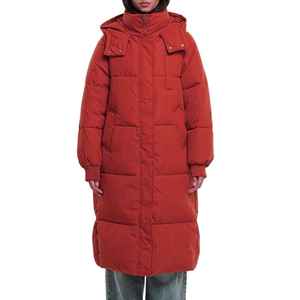 Manteau long matelassé pour femme, veste à capuche surdimensionnée rembourrée de duvet, vêtement d'extérieur chaud, confortable et élégant pour l'hiver, idéal pour les journées froides - Product Image 1