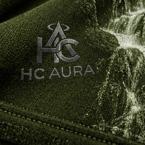 Sudadera Unisex de Moda, Sostenible y Personalizable, Color Verde Oliva, Cuello Redondo, Manga Larga, Estampado de Cascada, 100% Algodón Tejido - Product Image 6
