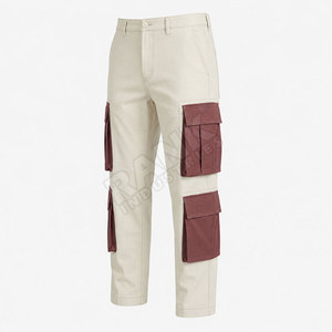 Pantalon Cargo Homme 100% Coton de Qualité Supérieure, Coupe Droite, Grande Taille, Imperméable, Lavé, Fabriqué au Pakistan - Product Image 3